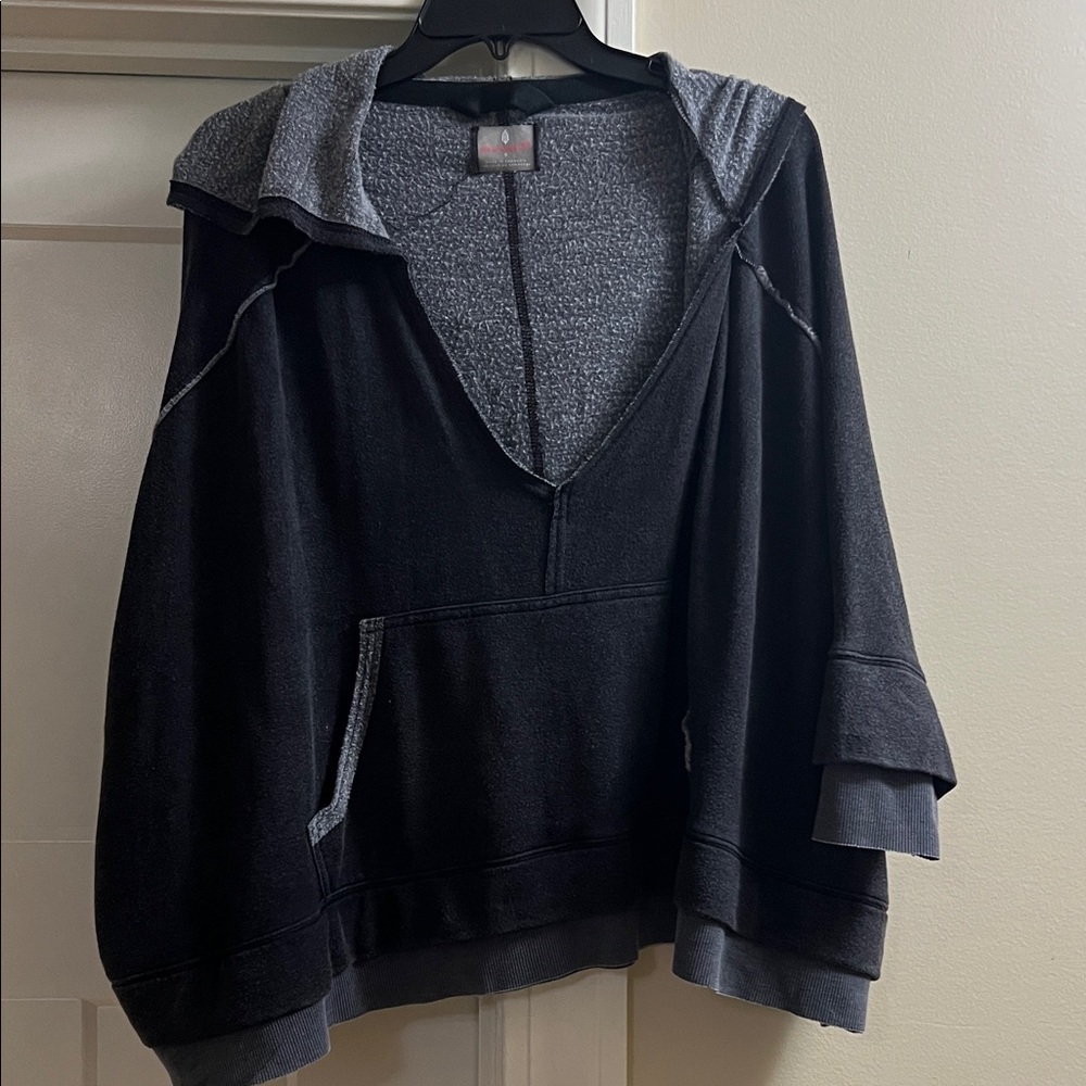 FP Movement by Free People Black and Gray Pullover Hoodie